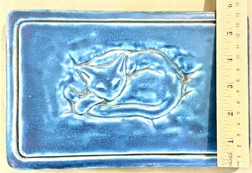 1999 vtg blue pewabic art - 1999, vtg.